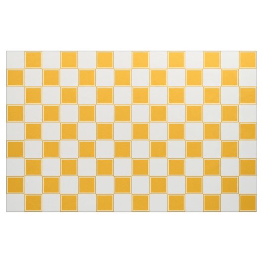Grand tissu Checkered orange et blanc (Fat Quarter)