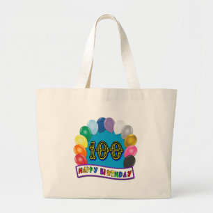 Grand Tote Bag 100th Cadeaux d'anniversaire avec la conception