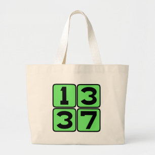 Grand Tote Bag 1337 Leet Leetspeak Eleet Internet Meme Langot
