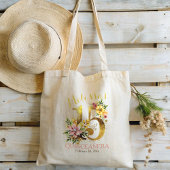 Grand Tote Bag 15e anniversaire fête florale