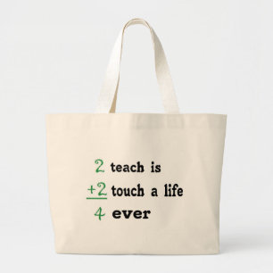 Grand Tote Bag 2 enseigner est 2 toucher une vie 4