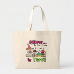 Grand Tote Bag 2e t-shirts et cadeaux d'anniversaire Kitten
