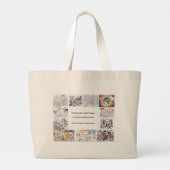 Grand Tote Bag 30 différents TeeShirts (Dos)