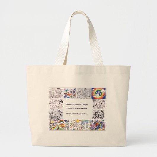 Grand Tote Bag 30 différents TeeShirts (Devant)