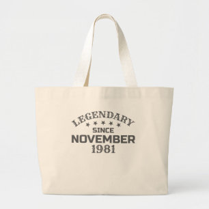 Grand Tote Bag 39e anniversaire Légendaire depuis novembre 1981 N