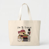 Grand Tote Bag 3e anniversaire Pirate Tshirts et cadeaux (Devant)
