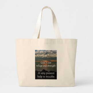 Grand Tote Bag 46:1 de psaume - beau lever de soleil au-dessus du