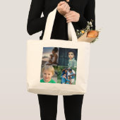 Grand Tote Bag 4 Photo Collage Personalized (Devant (produit))