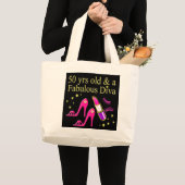 GRAND TOTE BAG 50 ANS ET UNE DIVA FABULEUSE (Devant (produit))