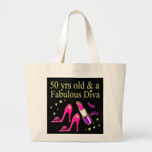 GRAND TOTE BAG 50 ANS ET UNE DIVA FABULEUSE (Devant)