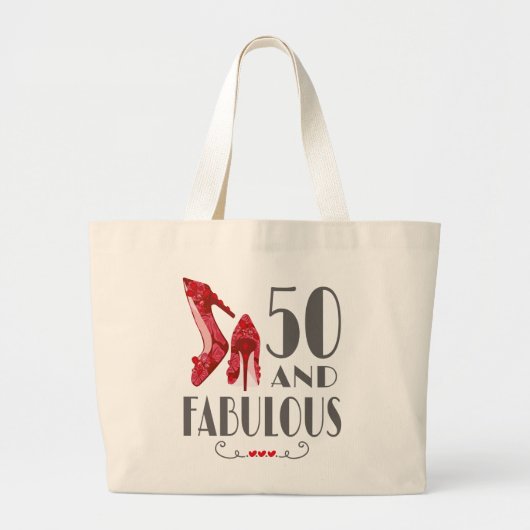 Grand Tote Bag 50e Anniversaire Cadeau Im 50 Et Cadeau Fabuleux (Devant)