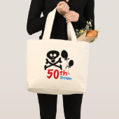 Grand Tote Bag 50e anniversaire Crossbones du crâne (Devant (produit))