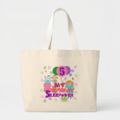 Grand Tote Bag 5e anniversaire Sleepover T-shirts et cadeaux (Devant)