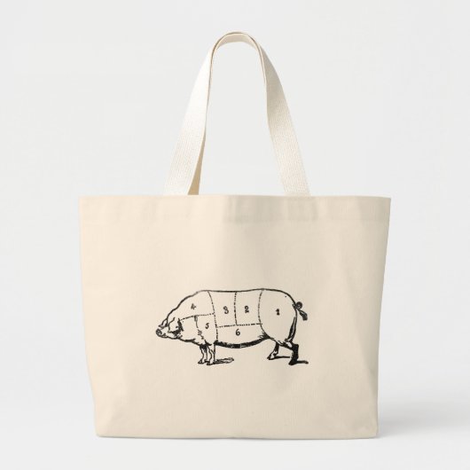 Grand Tote Bag 6 degrés de lard (Devant)