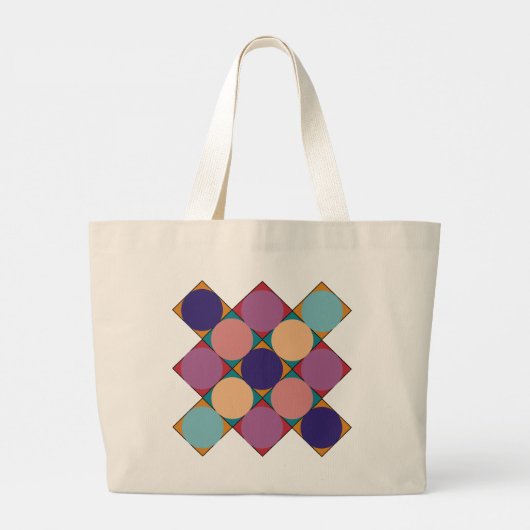 Grand Tote Bag 70’s checkerboard pattern (Dos)