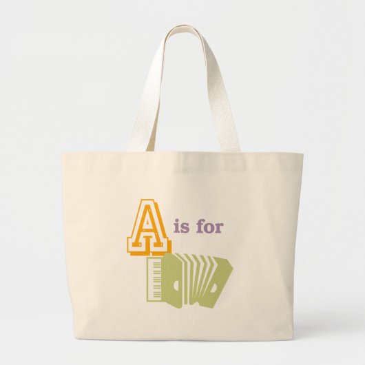 Grand Tote Bag A est pour l'accordéon (Devant)