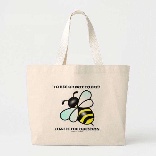 Grand Tote Bag À l'abeille ou pas à l'abeille ? C'est la question (Devant)