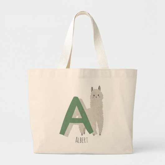 Grand Tote Bag A pour Alpaca (Devant)