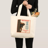 Grand Tote Bag À propos des Boxers Citation de conception de chie (Devant (produit))