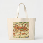 Grand Tote Bag Abbaye romane. Modèle (Devant)