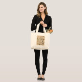 Grand Tote Bag Abeille Insecte Bug Wasp Nature Peinture des abeil (Devant (modèle))
