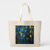 Grand Tote Bag Abréviation bleue (Dos)