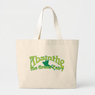 Grand Tote Bag Absinthe Texte La Fée Verte