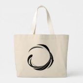 Grand Tote Bag Abstract Swirl Circle Design – curved ring artwork (Dos)