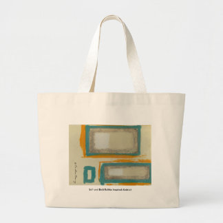Grand Tote Bag Abstrait Inspiré de Rothko Doux et Gras Signé