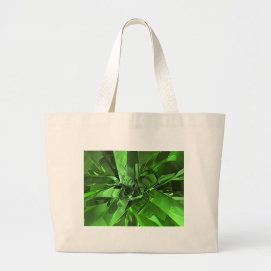 Grand Tote Bag Abstrait vert (Devant)
