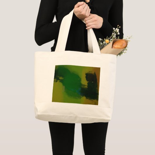 Grand Tote Bag Abstrait vert créatif (Devant (produit))