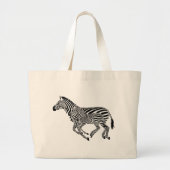 Grand Tote Bag Abstrait Zebras mère et enfant (Devant)