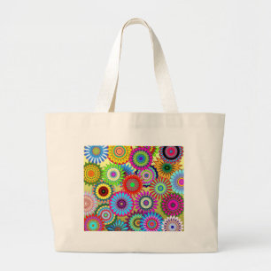 Grand Tote Bag Accessoire d'impression de tendance psychadelique