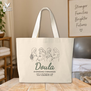 Grand Tote Bag Accompagnante Personnalisée Sage-Femme Naissance P