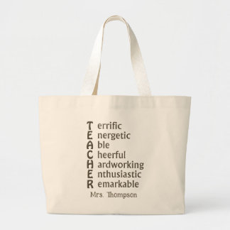 Grand Tote Bag Acronyme pour enseignants
