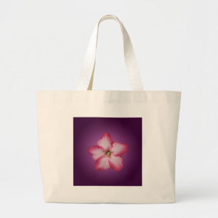 Grand Tote Bag Adénium Fleur Rose Flore Dégradé Violet