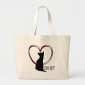 Grand Tote Bag Adoptez ! N'achetez pas ! | AMOUREUX DES ANIMAUX (Devant)