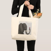 Grand Tote Bag Adorable éléphant et mignonne coccinelle (Devant (produit))
