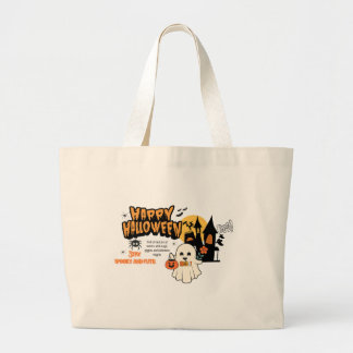 Grand Tote Bag Adorable Halloween Bag – Girl Holding Pumpkin