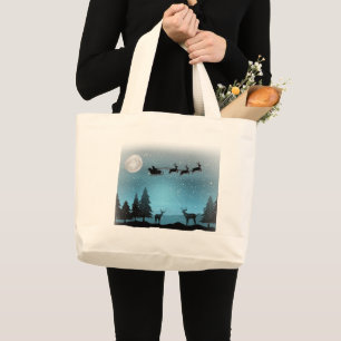 Grand Tote Bag Adorable Rindeer La Nuit