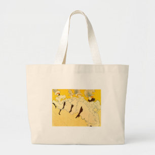 Grand Tote Bag Affiche de Toulouse Lautrec Jeune Fille Jaune Dans