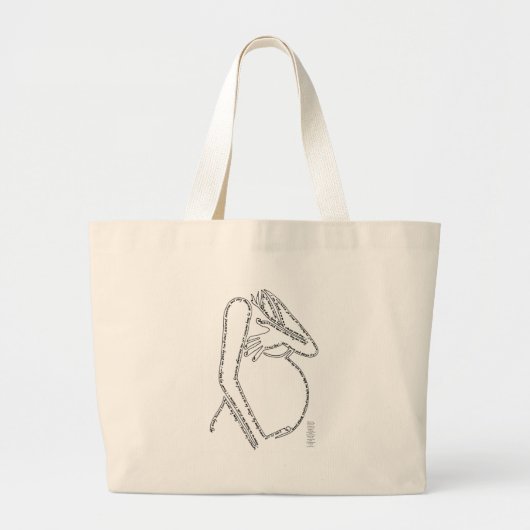 Grand Tote Bag Affirmations de naissance (Devant)