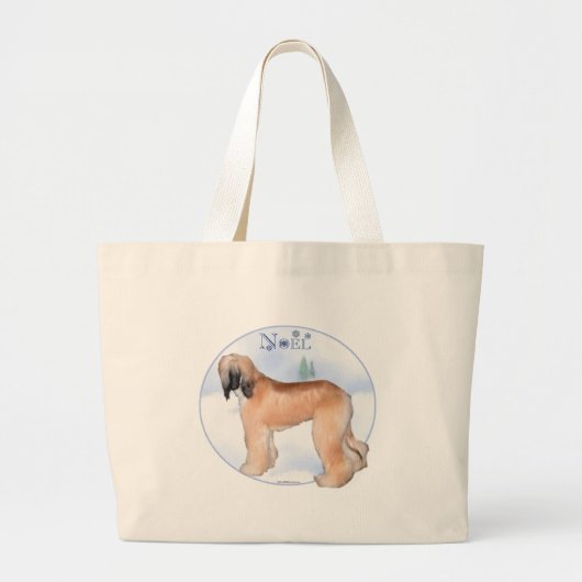 Grand Tote Bag Afghan Hound Noel (Devant)