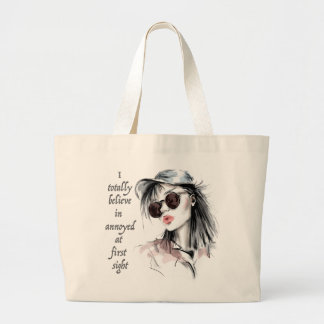 Grand Tote Bag Agacé au premier regard