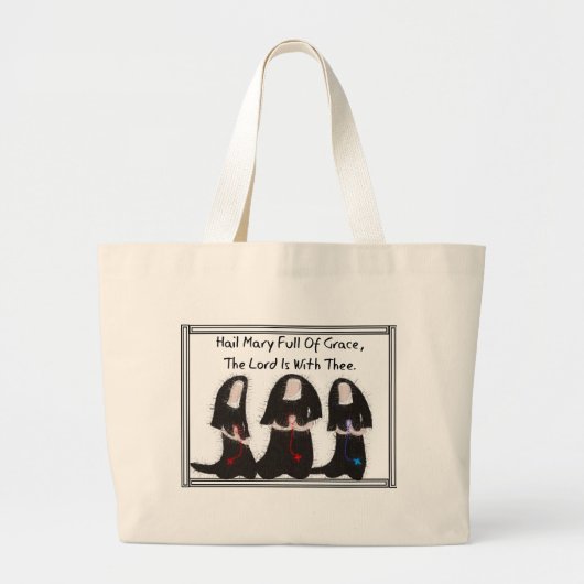 Grand Tote Bag Agenouillement "grêle Mary de trois nonnes (Devant)