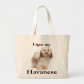 Grand Tote Bag Aimez mon Havanese Fourre-tout (Devant)
