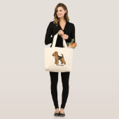 Grand Tote Bag airedale terrier (Devant (modèle))