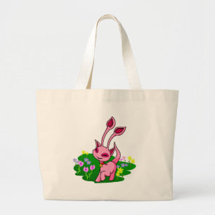 Grand Tote Bag Aisha rose caracolant par des fleurs