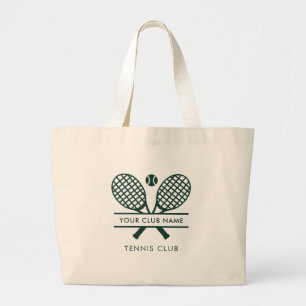 Grand Tote Bag Ajouter Club de tennis Nom d'équipe Événements Pro