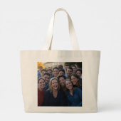 Grand Tote Bag Ajouter la réunion du lycée Personnaliser (Dos)